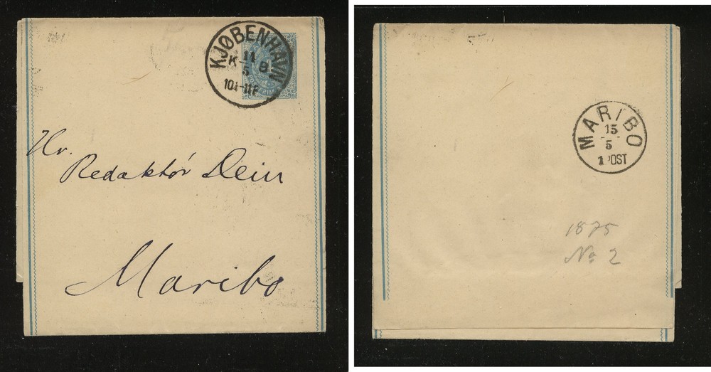 Denmark  wrapper to  Maribo  nice cancels       APL0412