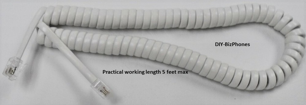 2-Pack Bright White 9Ft Panasonic Phone Handset Cord KX-T3000 EASA Series