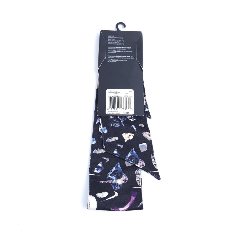 Nike FLY Graphite Dri Fit Headtie Wrap Swoosh Black Headwrap