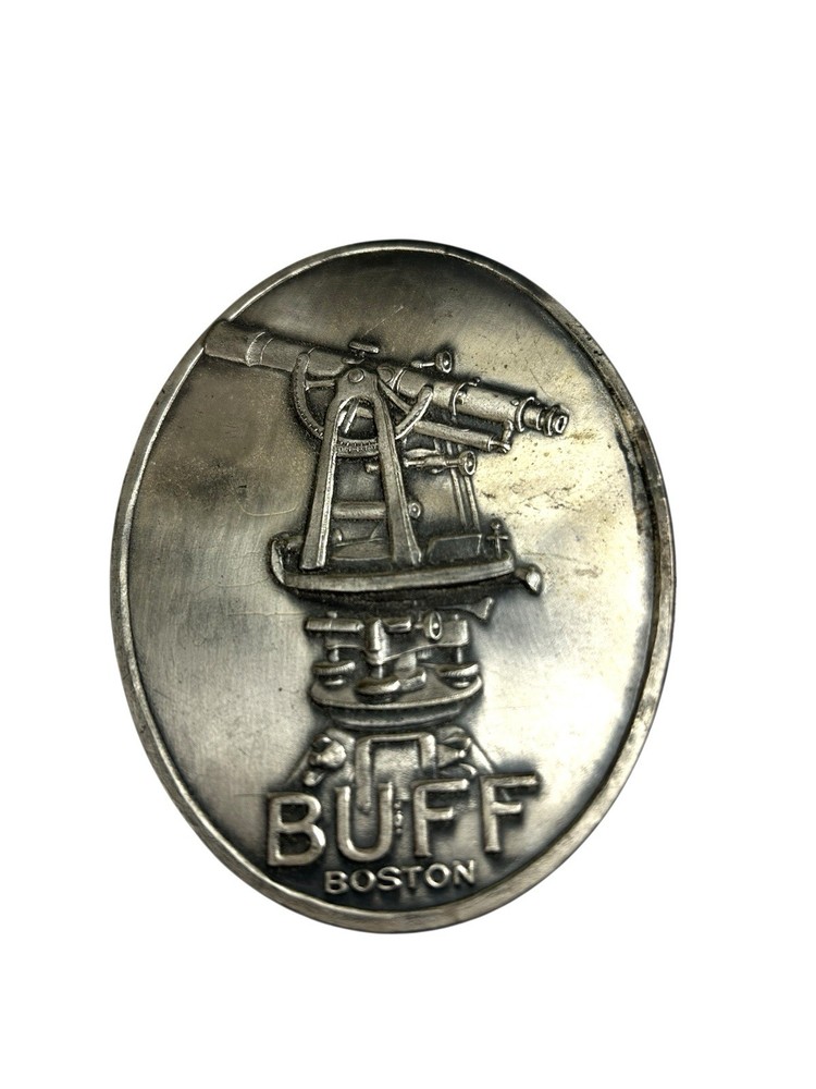 Antique Buff Boston Transit Telescope Emblem