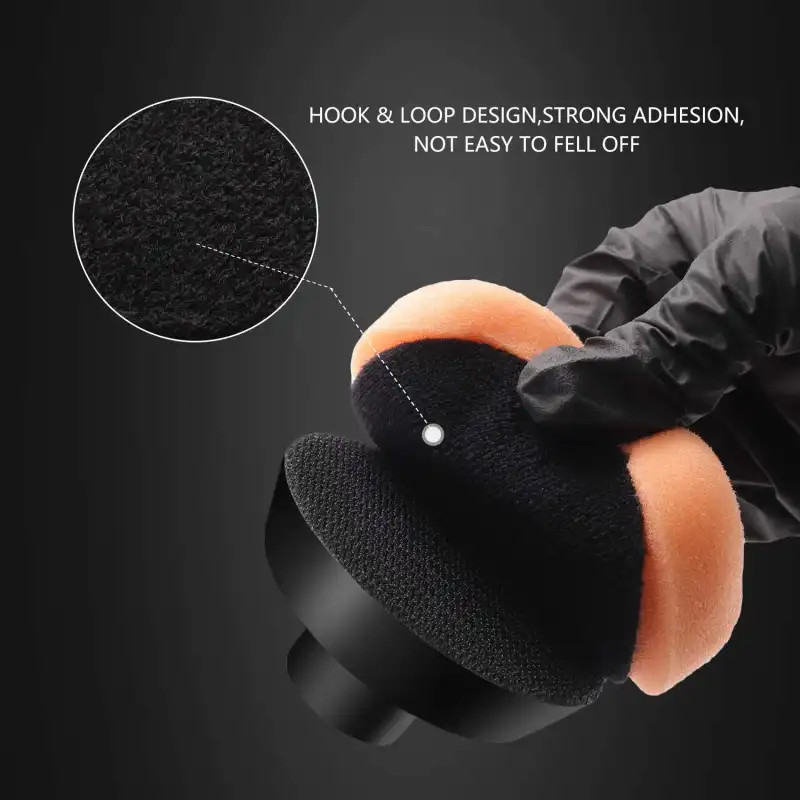 SPTA 2Pcs 3 inch Heavy Medium Light Cut Foam Pads Wool Microfiber Buffing Pad