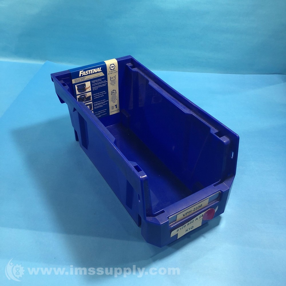 Fastenal HB-230 Color Plastic Blue Stack and Hang Bin USIP