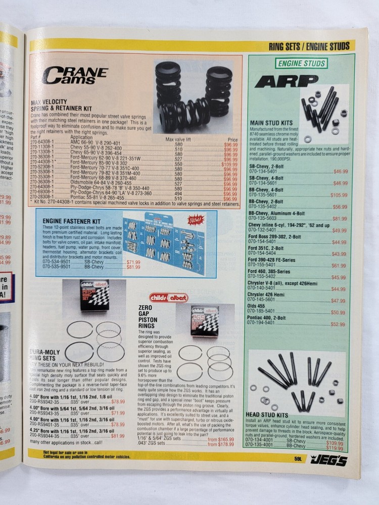 1991 JEG'S Fall & Winter High Performance Automotive Catalog