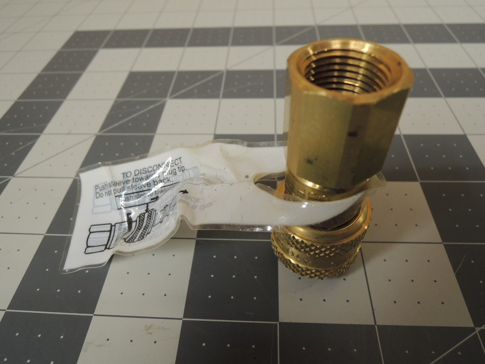 Dixon 2DF3-B Brass Automatic Female Thread Quick Coupler 3/8 FNPT x 1/4 Body
