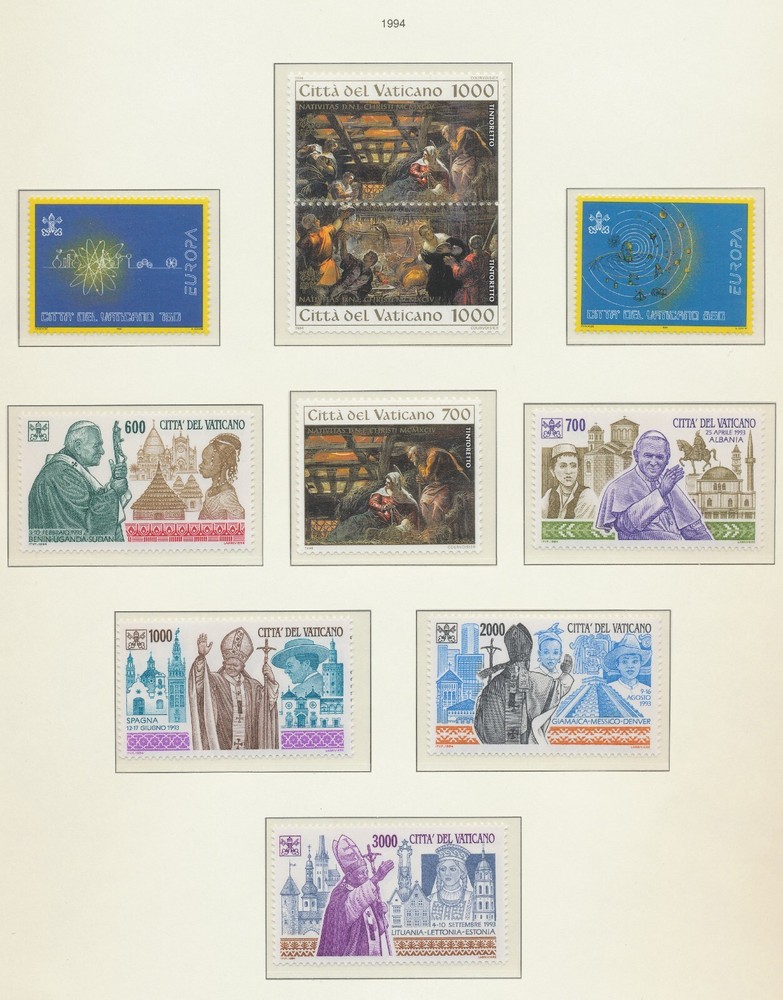 VATICAN - Scott 953, 963-967 & 968-970 - MNH  - 1994 --c