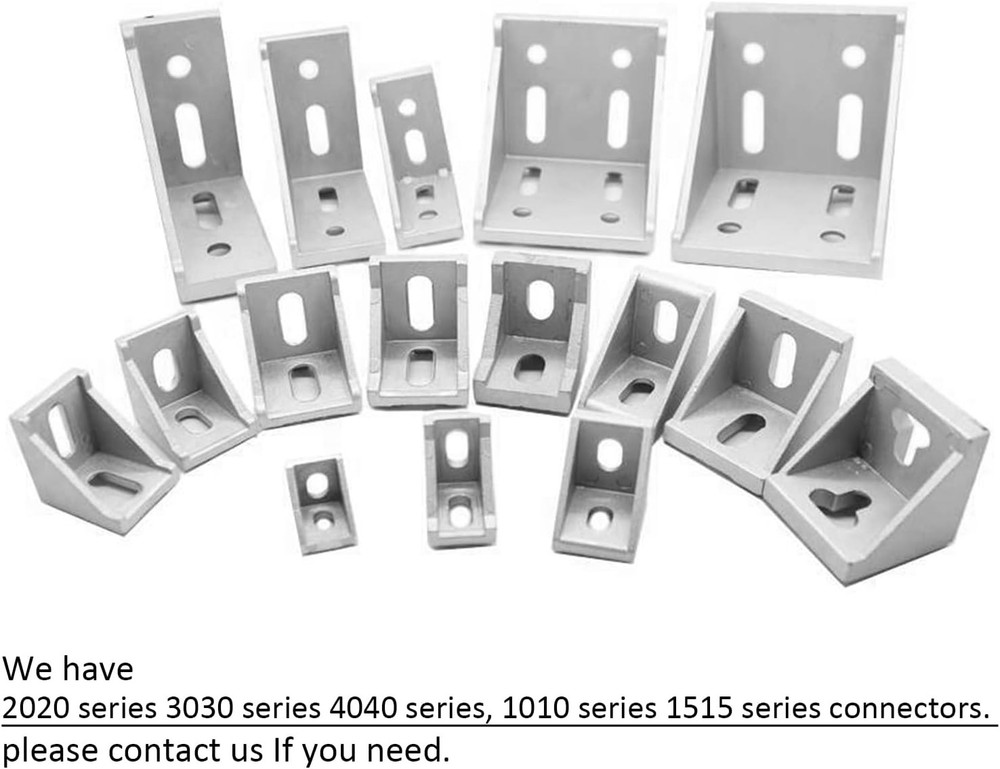 20Sets 4040 Aluminum Extrusion Connectors 40 Series Corner Silver