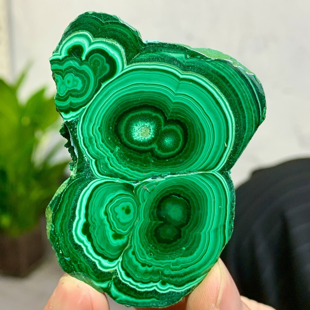 102G Natural Chrysocolla/Malachite transparent cluster rough mineral sample