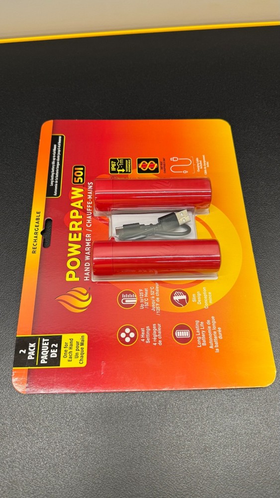 POWERPAW 501 Rechargeable Hand Warmer, 2-pack