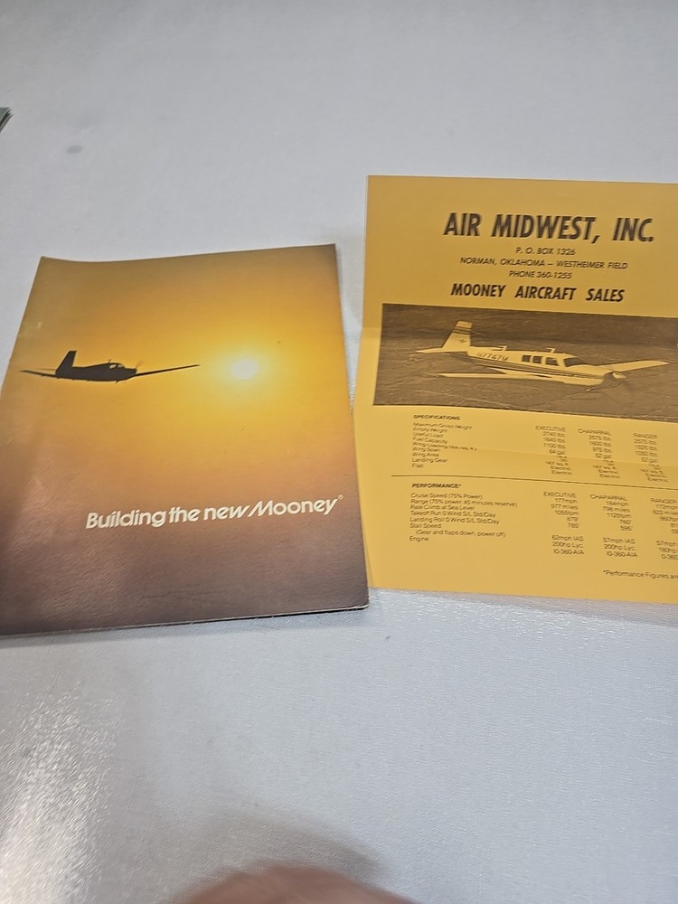 1977 Mooney Ranger OPERATORS Manual M20C and Misc Advertisements ***READ***