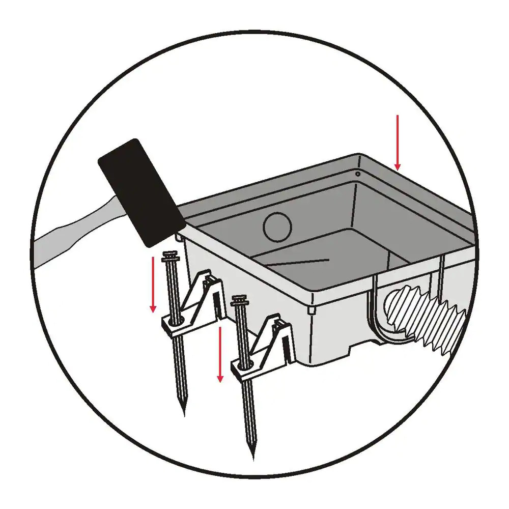 RELN Catch Basin Kit 13x5 Low Profile Drain Grate 8ft Pipe Black Plastic Yard