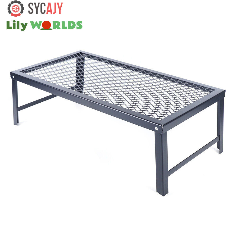 Camping Grill Fire Pit Grate Campfire Cooking Portable Stand Equipment Foldable
