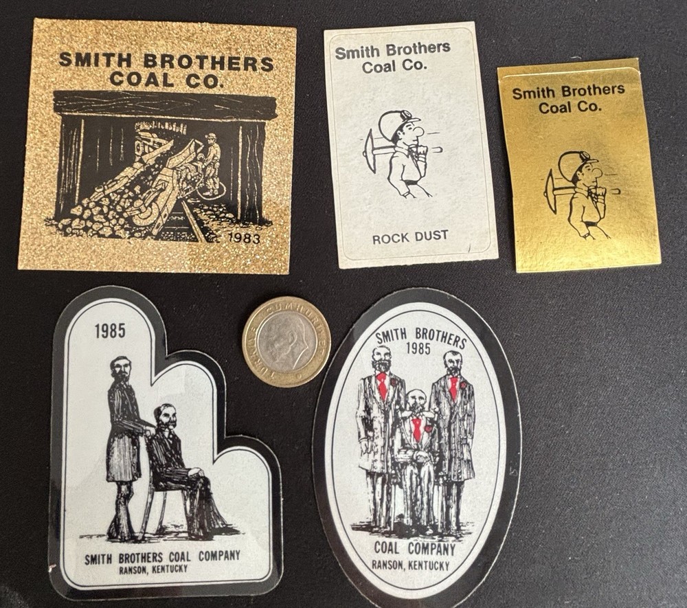 Vintage Mining Decals Smith Bros Coal Co Ranson KY