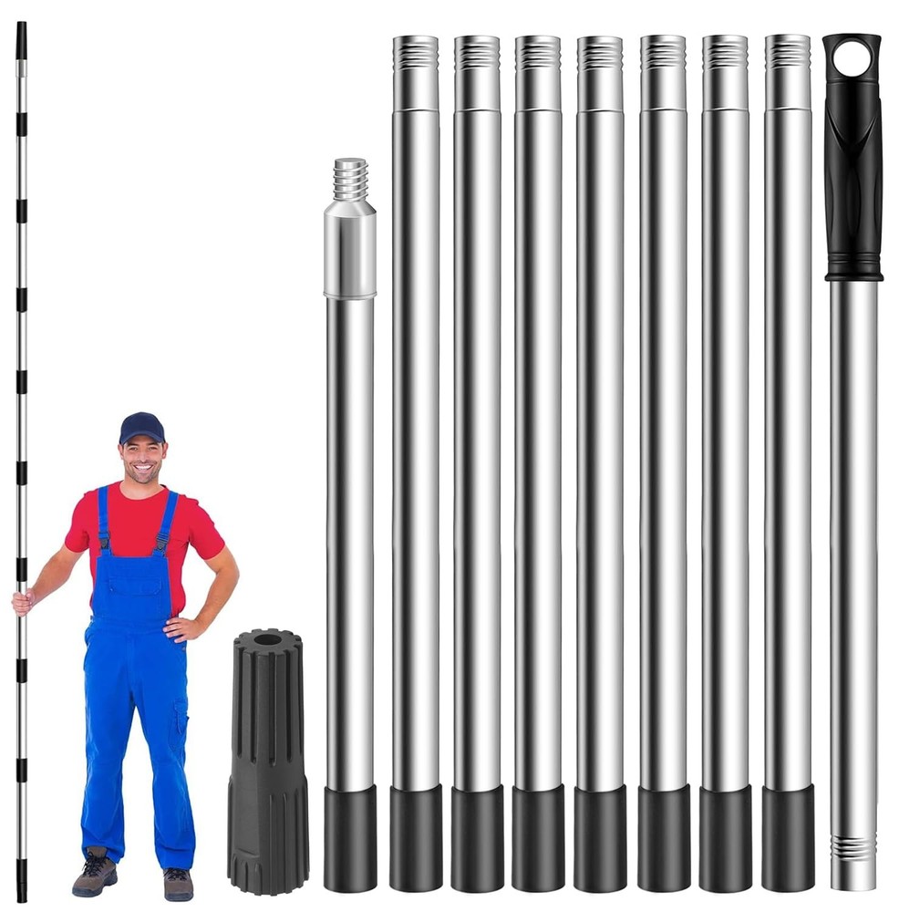 Paint Roller Extension Pole set 11.8FT Lightweight Segmented Tool