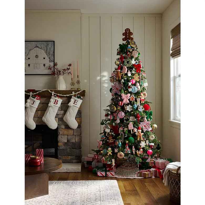 National Tree Company 7.5ft Artificial Pacific Mixed Pine Hinged Christmas Tree