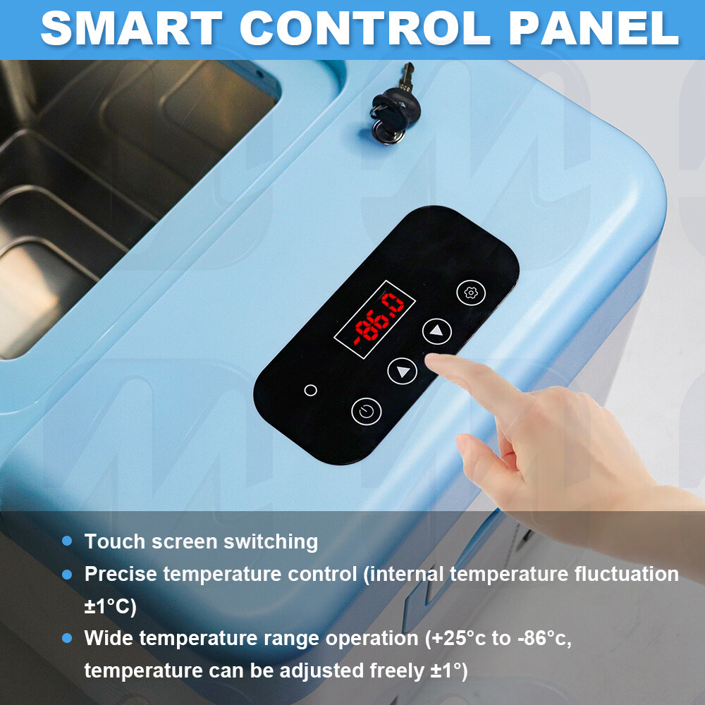 -86℃ 22L Ultra-Low Temperature Freezer Protable for Laboratory Samples Storage