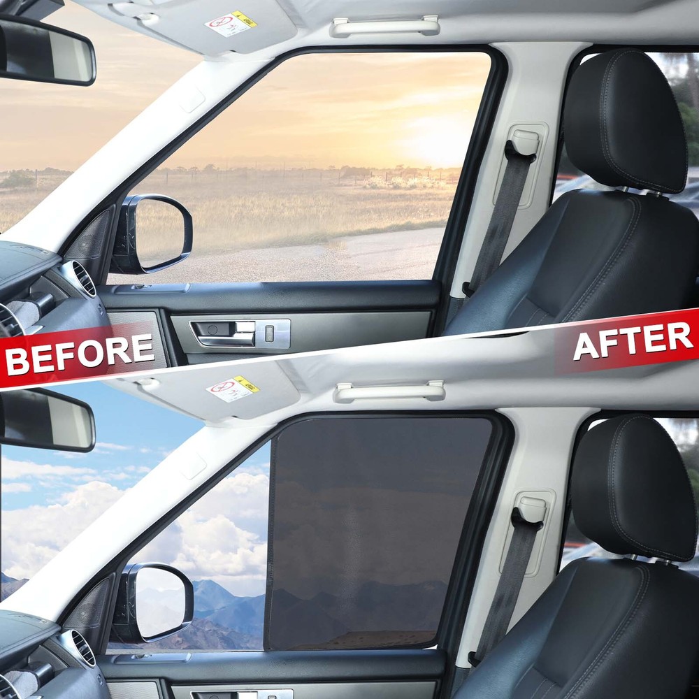 Black Front Window Screen Sun Shade Mesh For Land Rover Discovery4 2010-2016