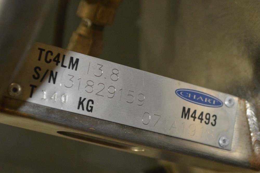 Chart Dura-Cyl 230 MP Liter Liquid Nitrogen (LN2) Supply Tank Round Caster Base