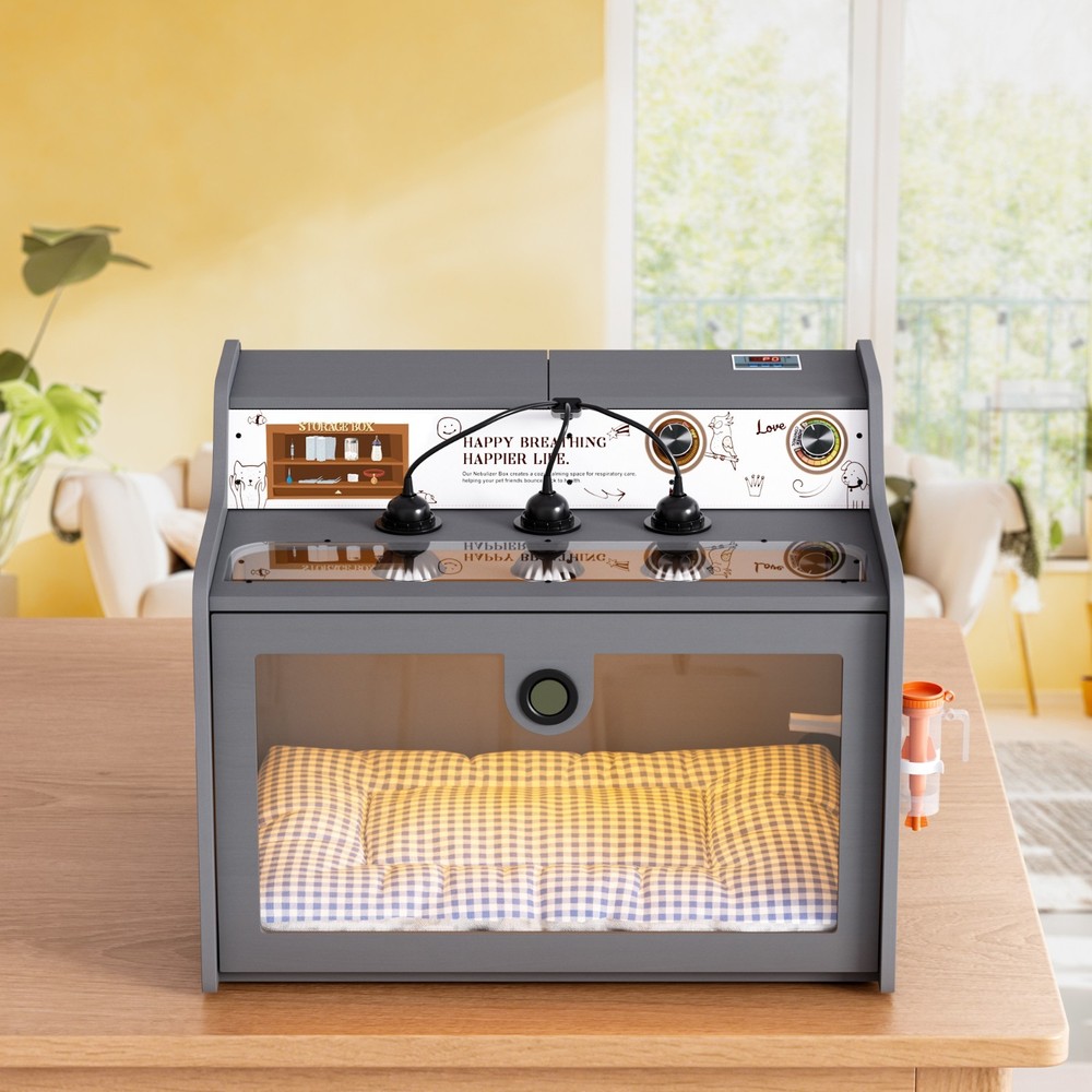 COZIWOW Pet Brooder Nebulization Box Temperature Controlled Pet Incubator w Lamp