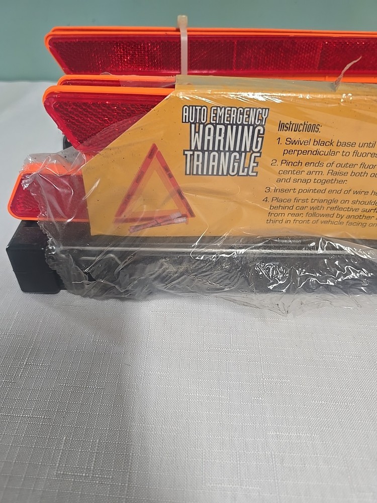 Lot Of 2 Victor Folding Auto Emergency Warning Triangle Roadside Reflectors