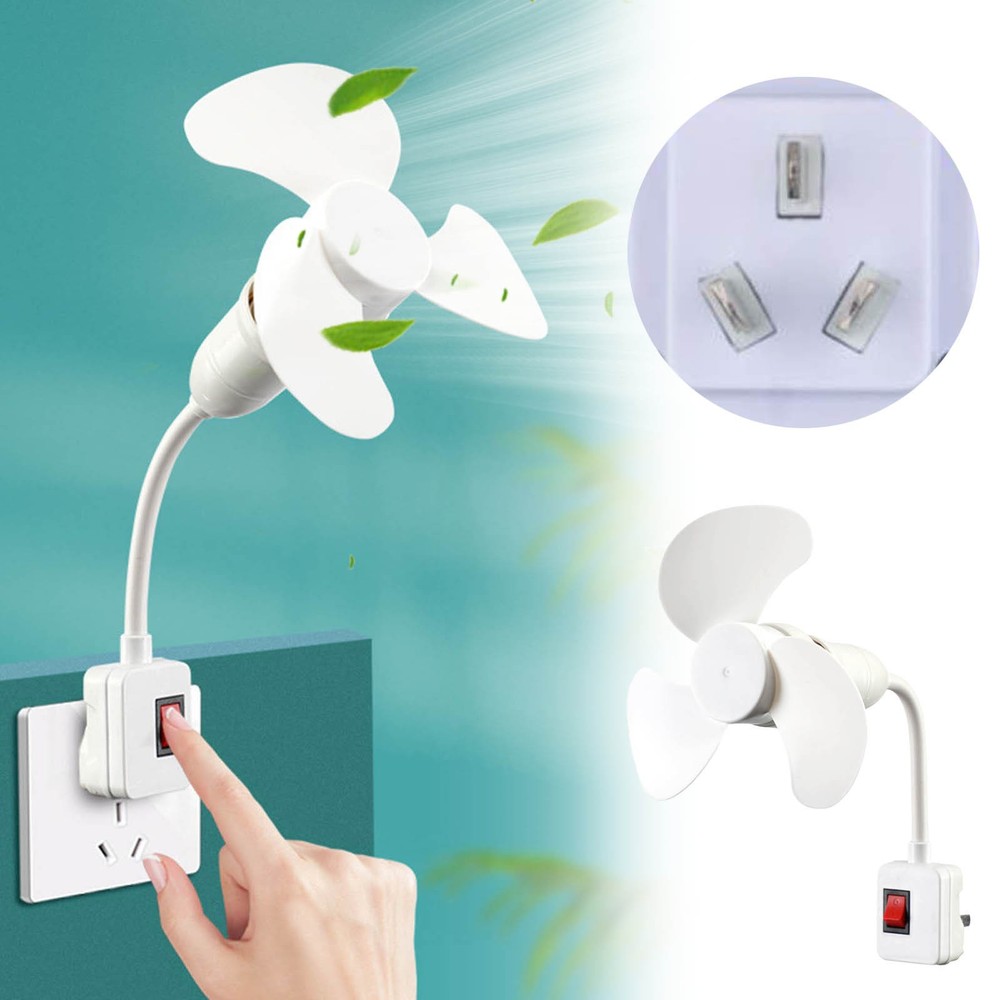 2026 Three In Socket Fan Dormitory Kitchen Silent Household Socket Fan