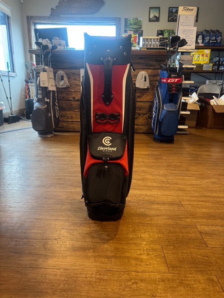 cleveland golf cart bag red