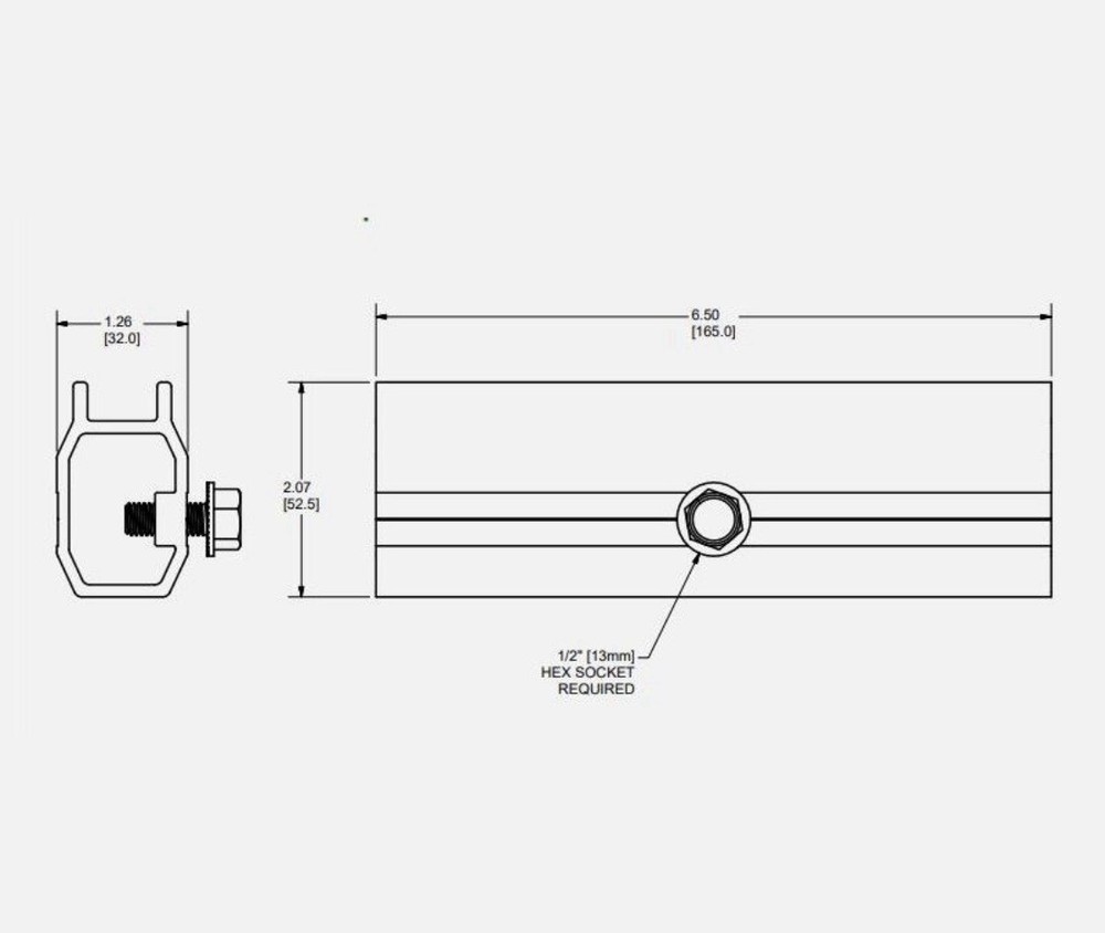 SunModo SPLC-SMR100 Rail Structural Splice Solar Panel Mount Rail Splice