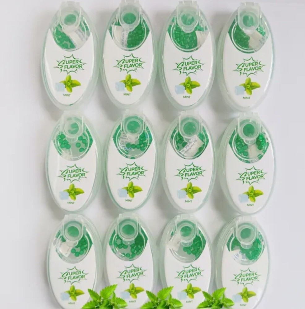 Green Mint Cigarettes Crush Ball Beads (12 PACKS)