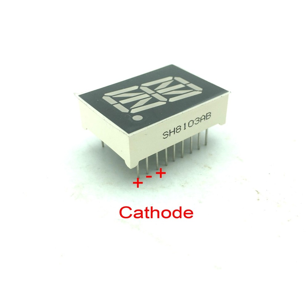 10PCS Digital Tube blue LED Display Common Cathode 0.8" 27.7x20mm 16 Segment
