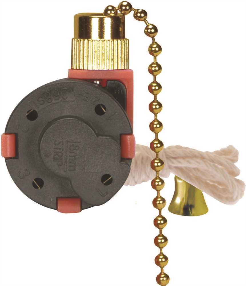 Satco 80/1994 3/8 in. Brass Pull Chain Switch with White Cord