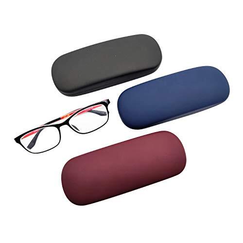 HSYMQ 3Pack Unisex Hard Shell Eyeglasses Protector Cases, Protective Case For