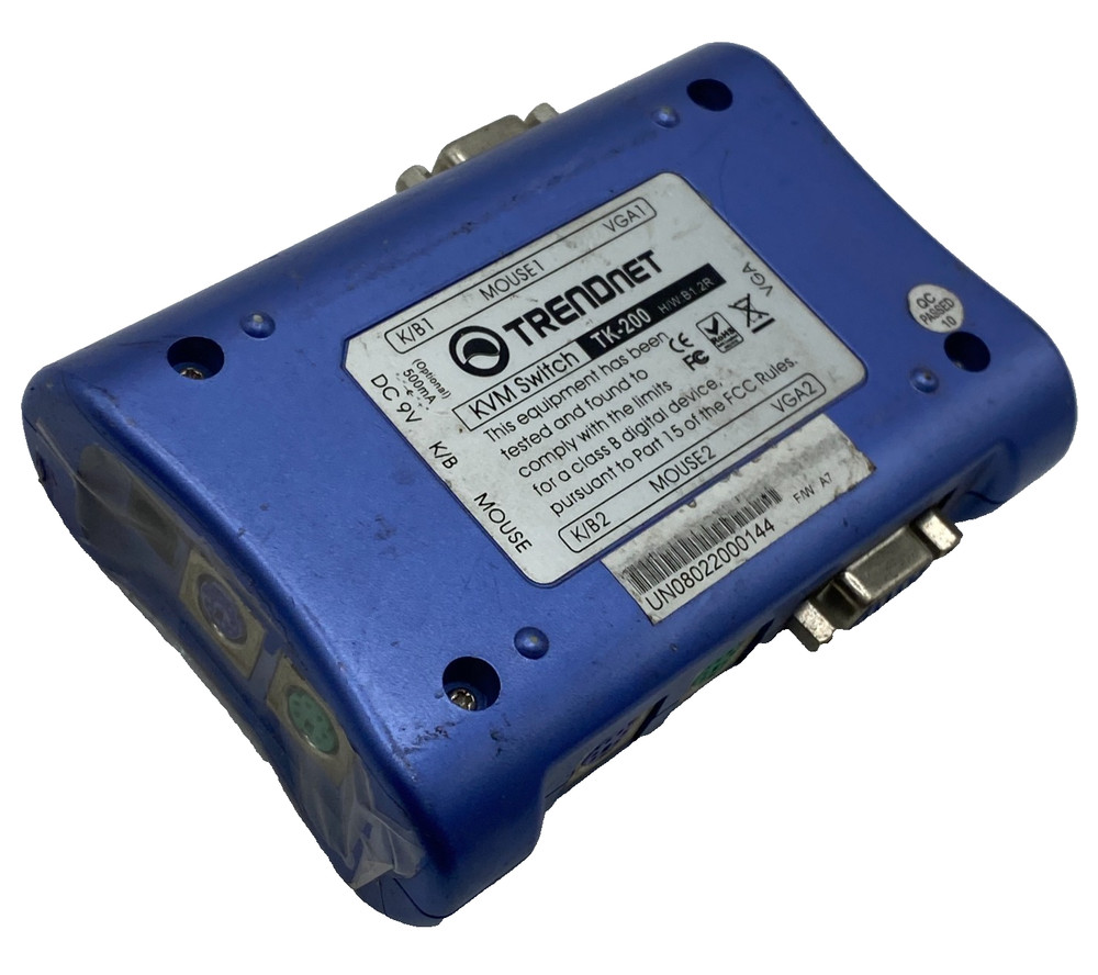 TRENDnet TK-200 KVM SWITCH, 2-Port PS/2 KVM Switch Kit TK200