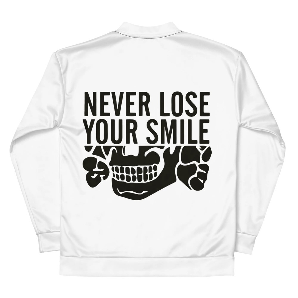 Never Lose Your Smile Unisex Bomber Jacket