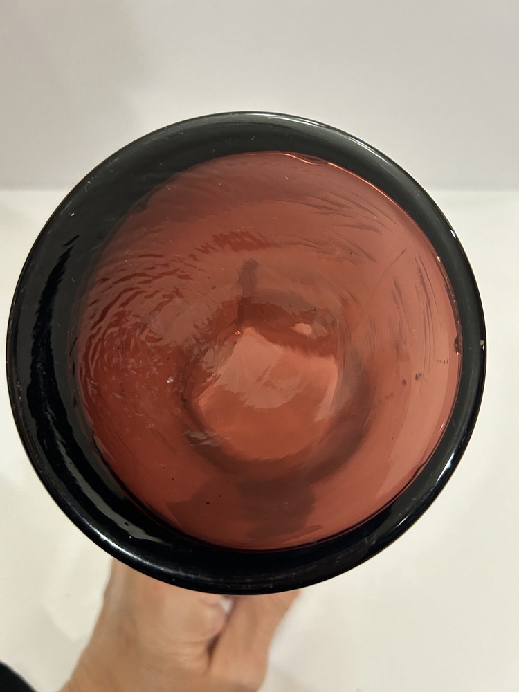 Amethyst Glass Pitcher Etched European Collection