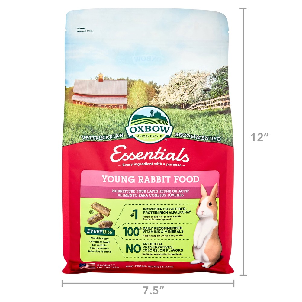 Oxbow Essentials Young Rabbit Food, 5 lbs.