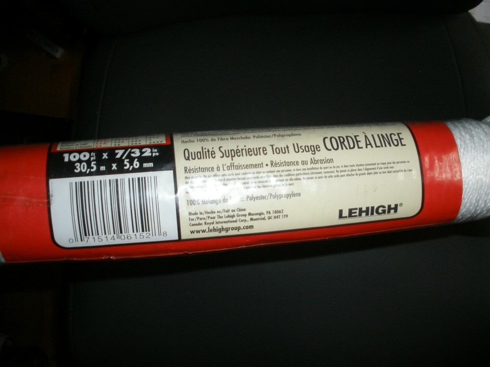 NEW Clothesline 100 Ft #8905 Lehigh White (O22)