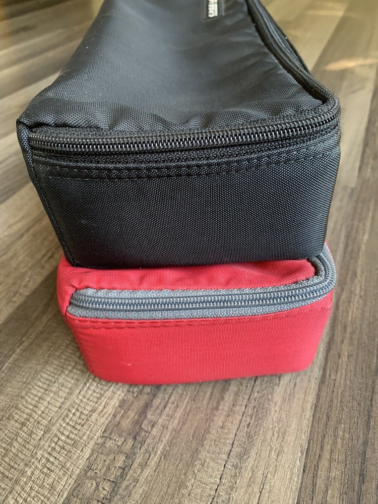 2- Case Logic 15-Cassette Cases (one Red, One Black)