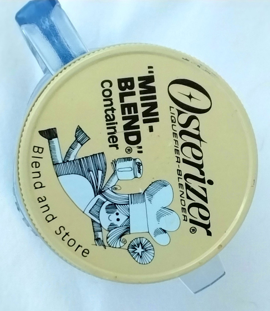 Vintage Osterizer Mini-Blend 4 oz Blender Container with Lid-Clear Plastic T142