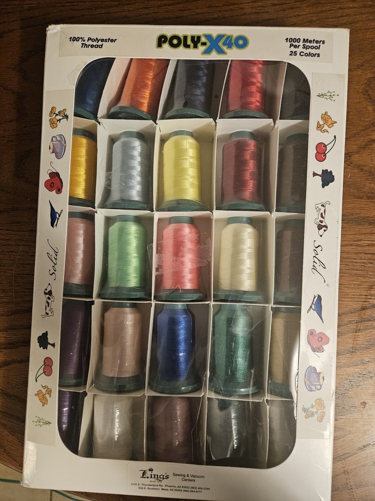 Exquisite (Poly-x40) Popular Basic Embroidery Thread Set 1100 yd New 24 Spools