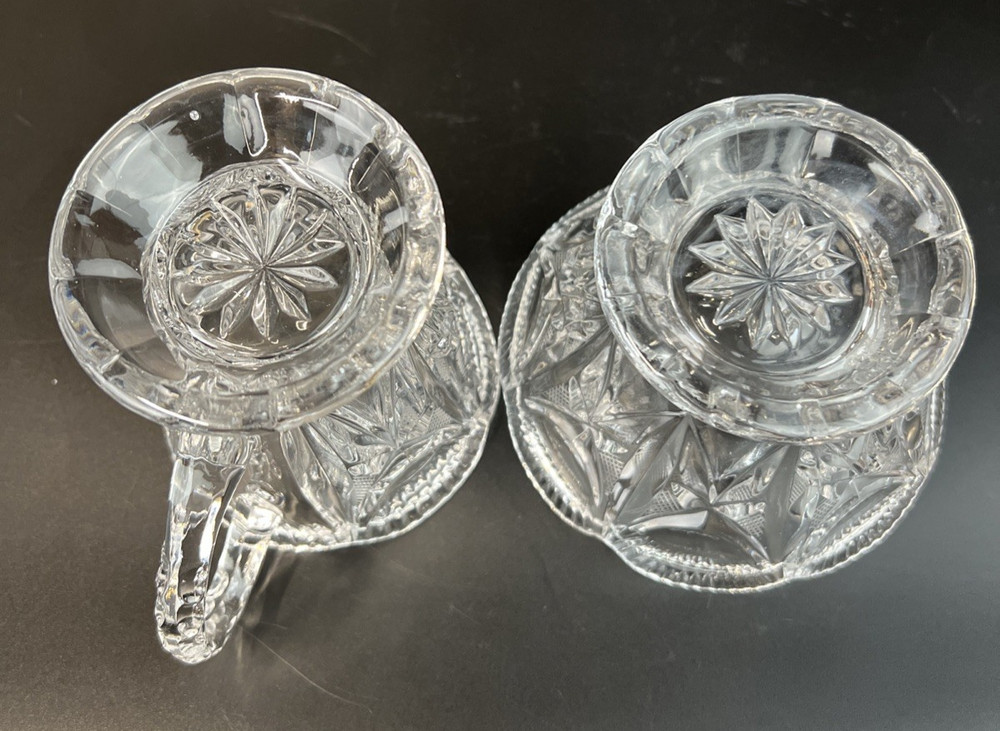 Crystal Creamer and Sugar