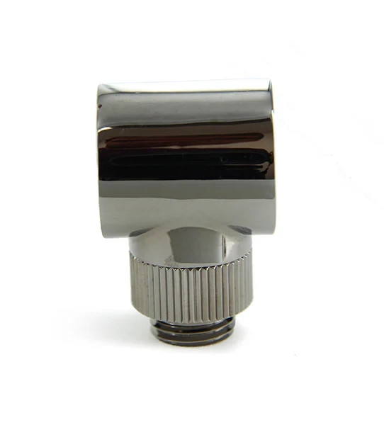 Monsoon 90° Rotary Angle Fitting with Light Port - 5/8" - Black Chrome
