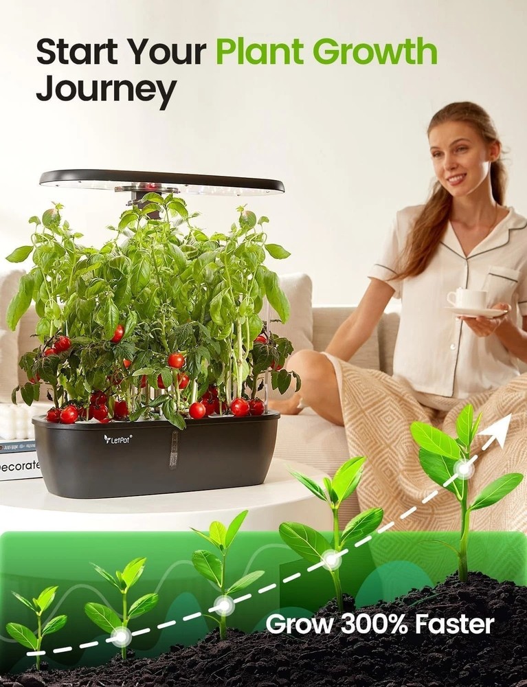 Modern Indoor Growing System with Full-Spectrum Light - Perfect for Kitchen