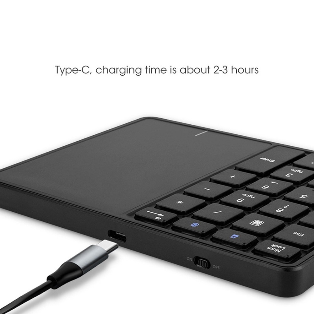 Bluetooth Numeric Keyboard with Touchpad Rechargeable USB Numeric Keyboard7088