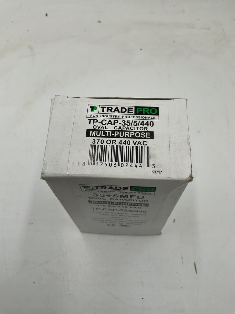 35+5 MFD 440 Volt Oval Run Capacitor TradePro TP-CAP-35/5/440