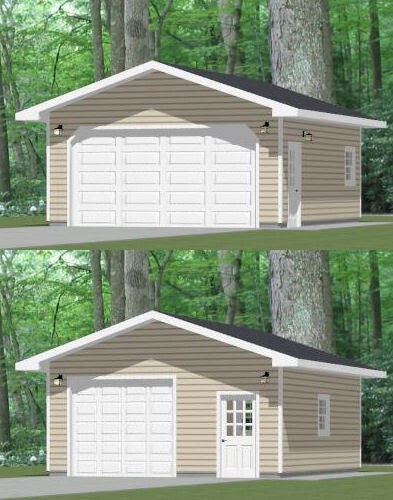 20x24 2-Car Garage -- 480 sq ft -- PDF Floor Plan -- Model 6