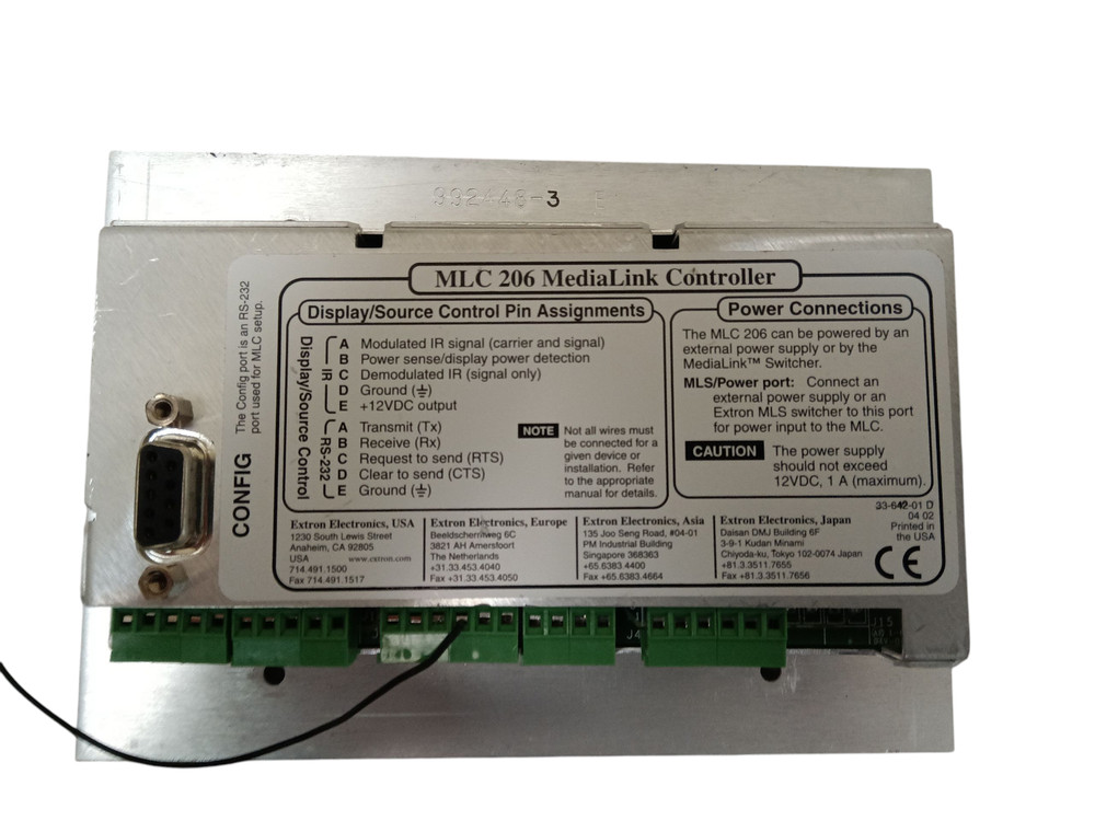 Extron MLC 206 MediaLink Controller White with SMB-3 Gang Surface Mount Box