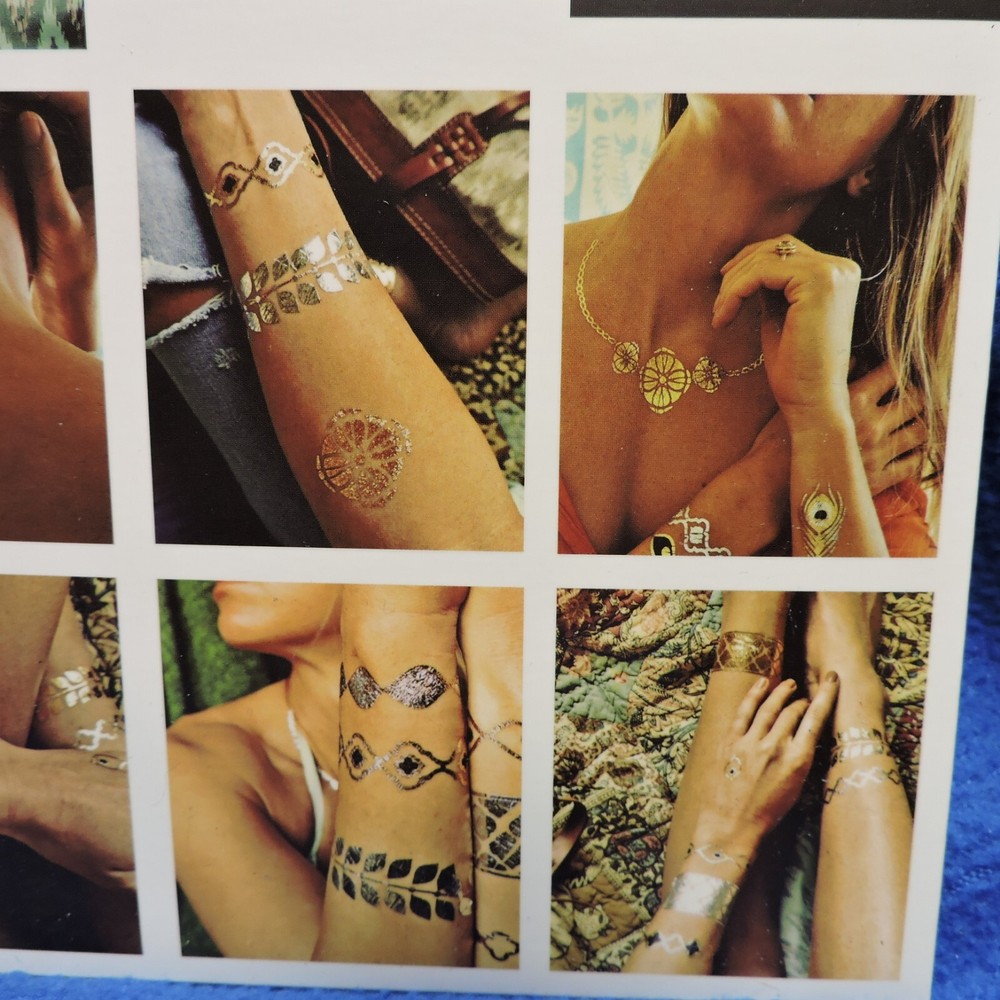 Flash Tattoos Authentic Metallic Temporary Jewelry Inspired Tattoos - Sofia