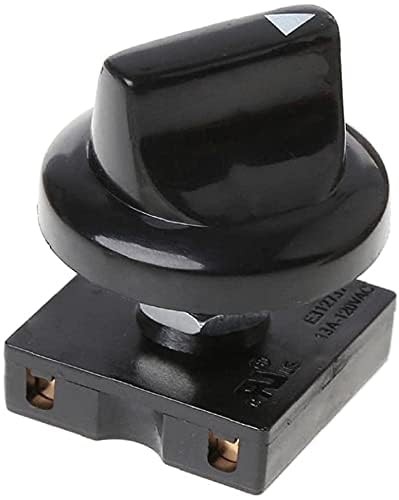 Black Fan Rotary Switch 4 Position 3 Speed Selector Switch Governor with Butt...
