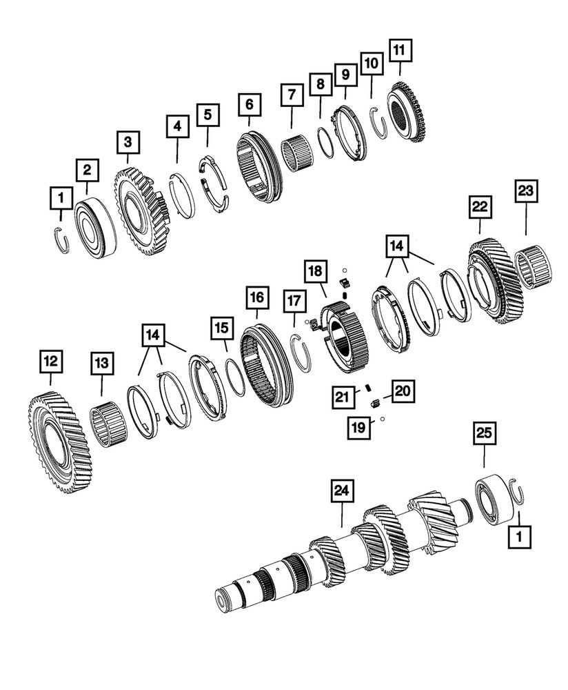 Genuine Mopar Synchronizer Key 68389027AA