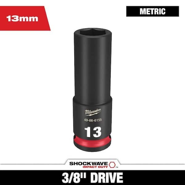 SHOCKWAVE 3/8 In. Drive 13Mm Deep 6 Point Impact Socket (1-Pack)