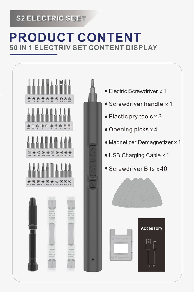 Electric Power Screwdriver Portable Rechargeable Lithium Precision Screw Driver